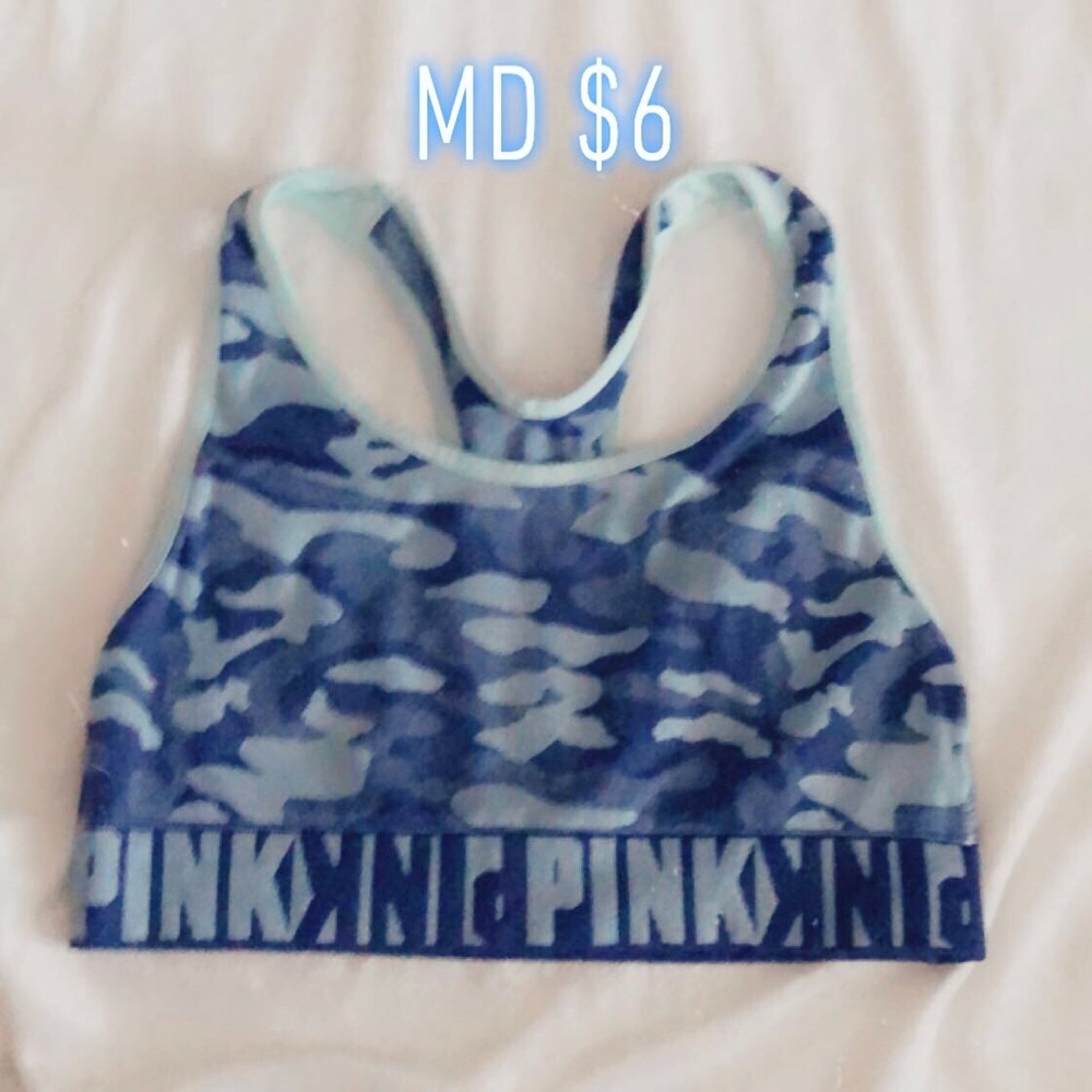 Pink sports bra